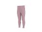 Hellrosa Damen-Leggings mit elastischem Bund und gewelltem Saum.