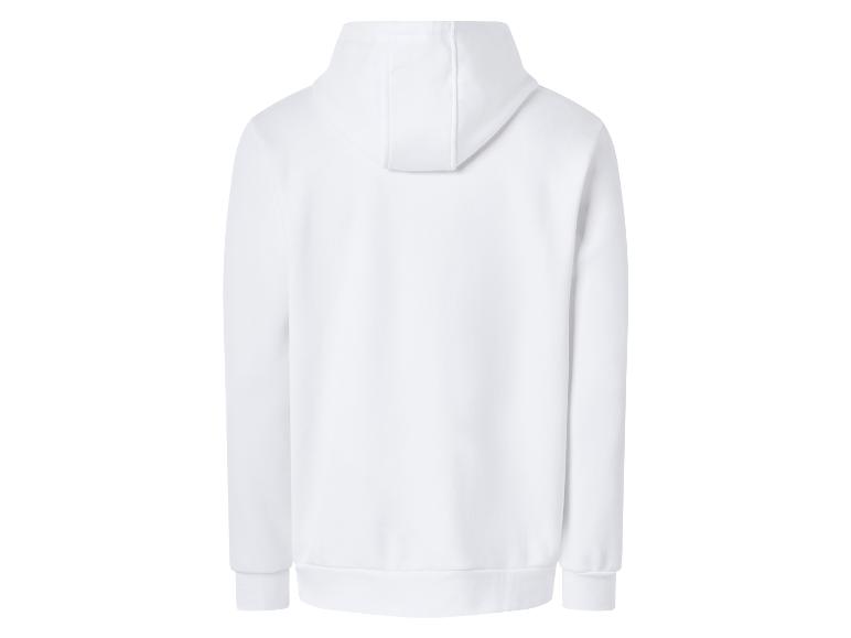 Weißer Kapuzenpullover, Rückansicht