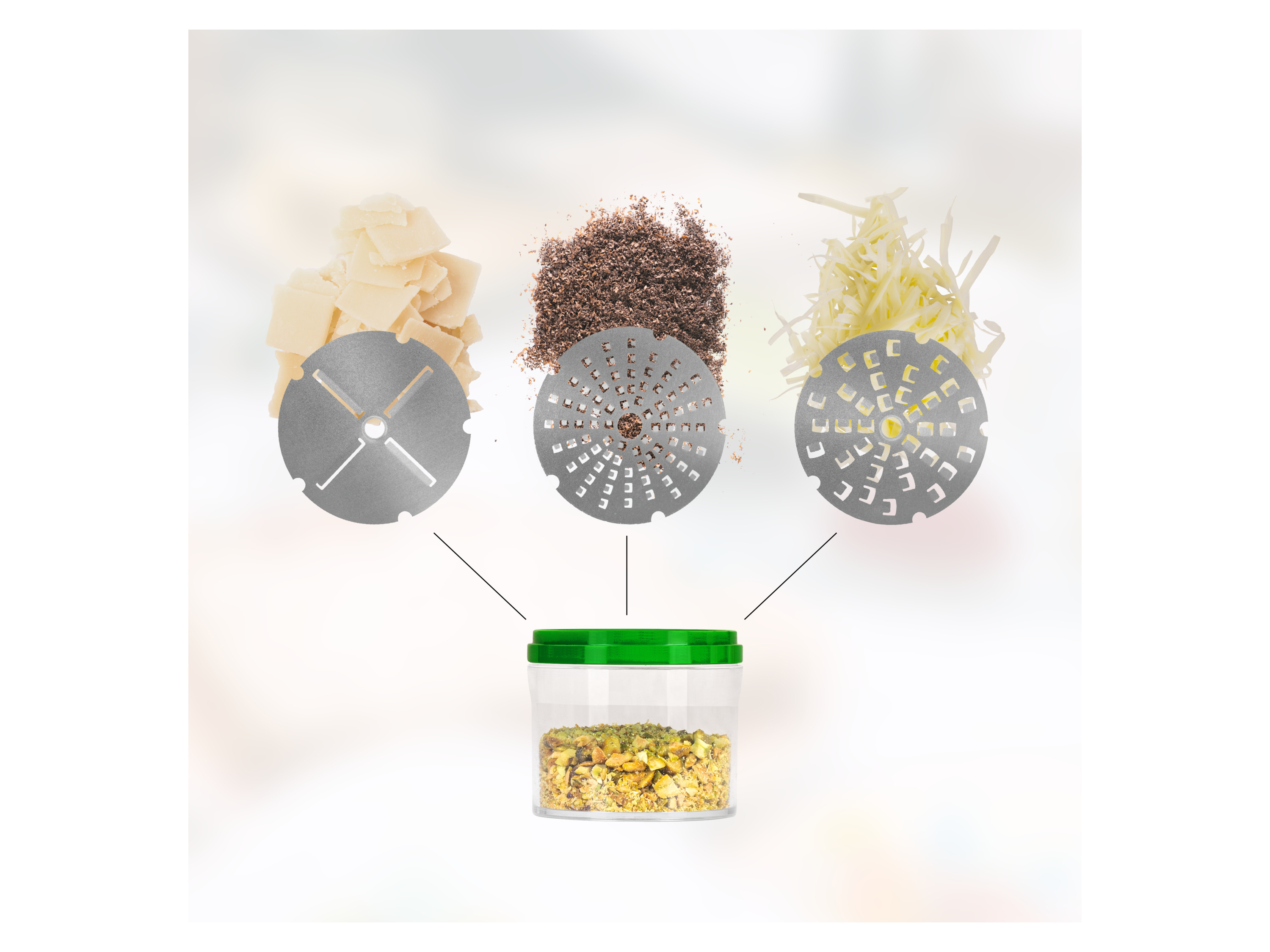 Thumbnail - Genius Nicer Dicer Gewürzmühle/Käseschneider »Maestro«, 12-teilig