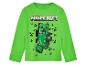 Grünes Minecraft Langarmshirt mit Creeper.
