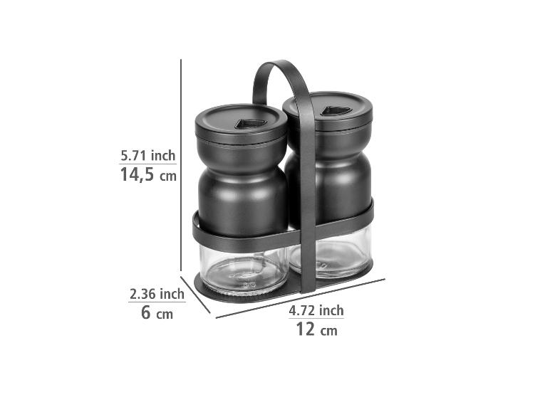 Zweier-Set Gewürzgläser mit Griff.