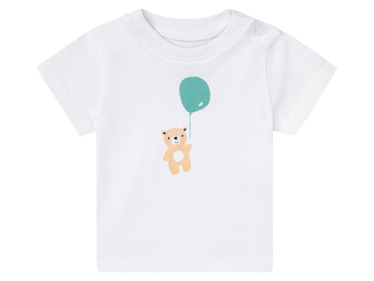 Gehe zu Vollbildansicht: lupilu Baby Jungen T-Shirt, 2 Stück, mit praktischer Schulterknöpfung - Bild 10