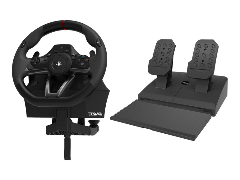 Gehe zu Vollbildansicht: HORI PS4 Lenkrad RWA: Racing Wheel Apex mit Pedalen für PS4 / PS3 / PC - Bild 1