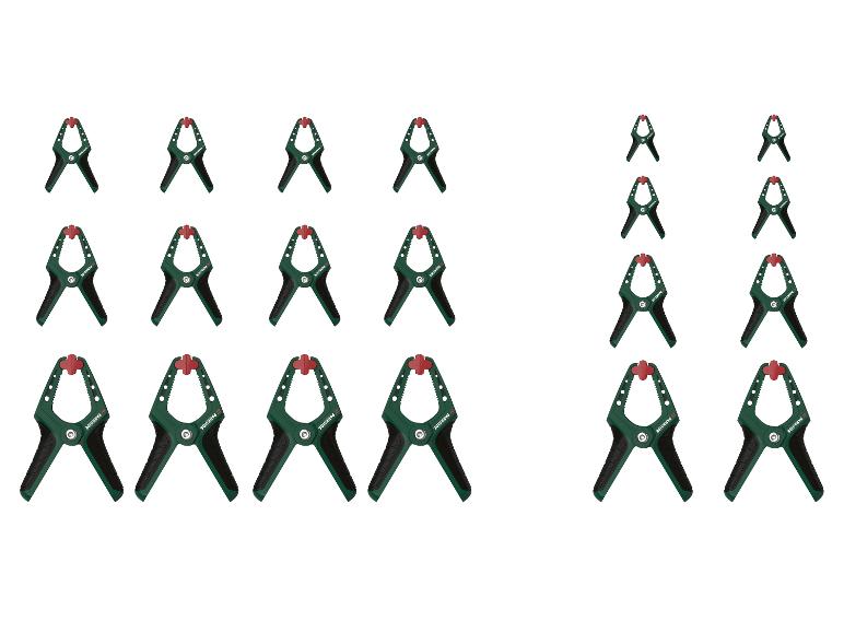 Sortiment Parkside Zwingen in verschiedenen Größen.