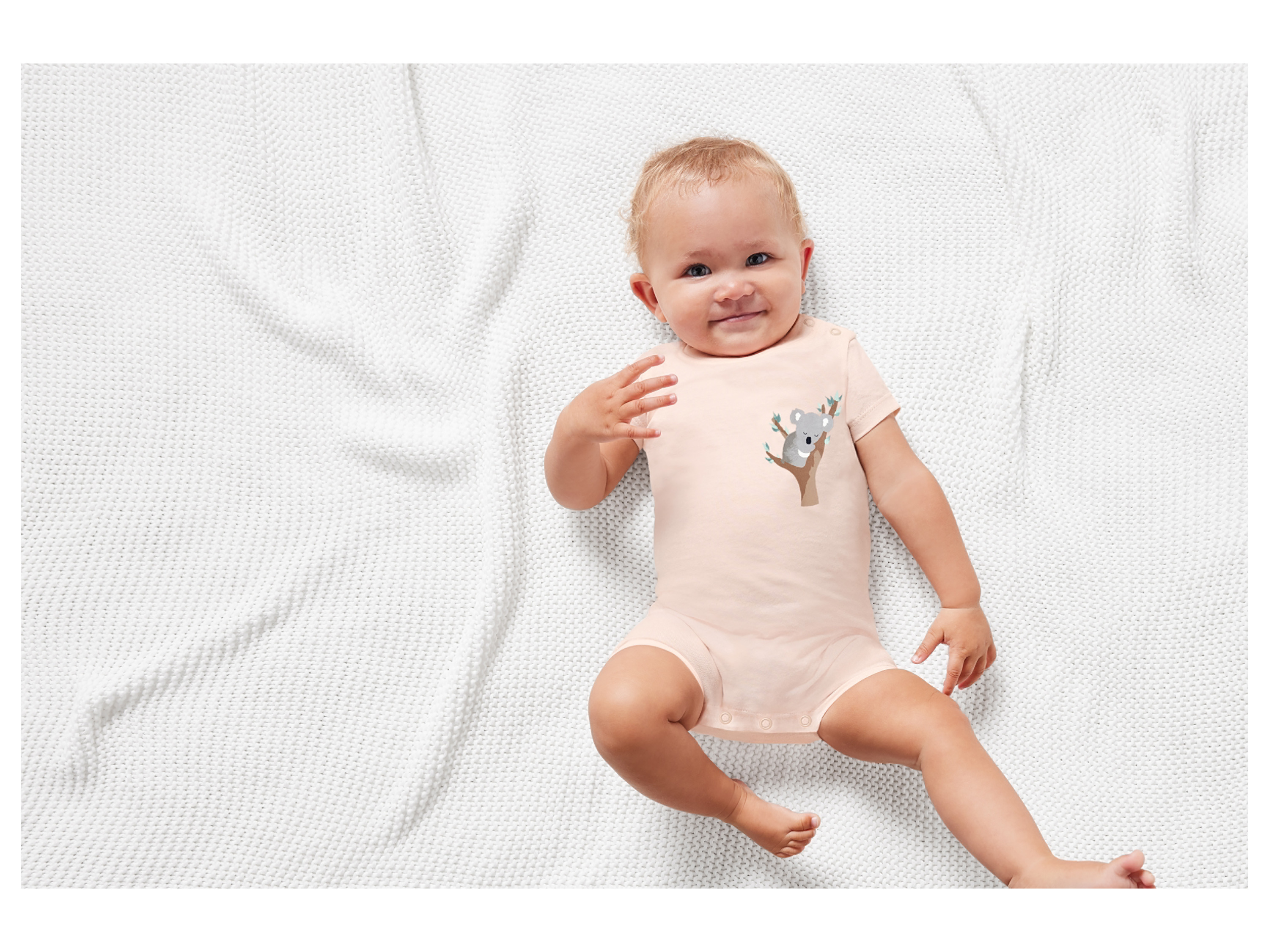 Thumbnail - lupilu® Baby Mädchen Schlafoverall kurz, 2 Stück (Koala, 62/68)