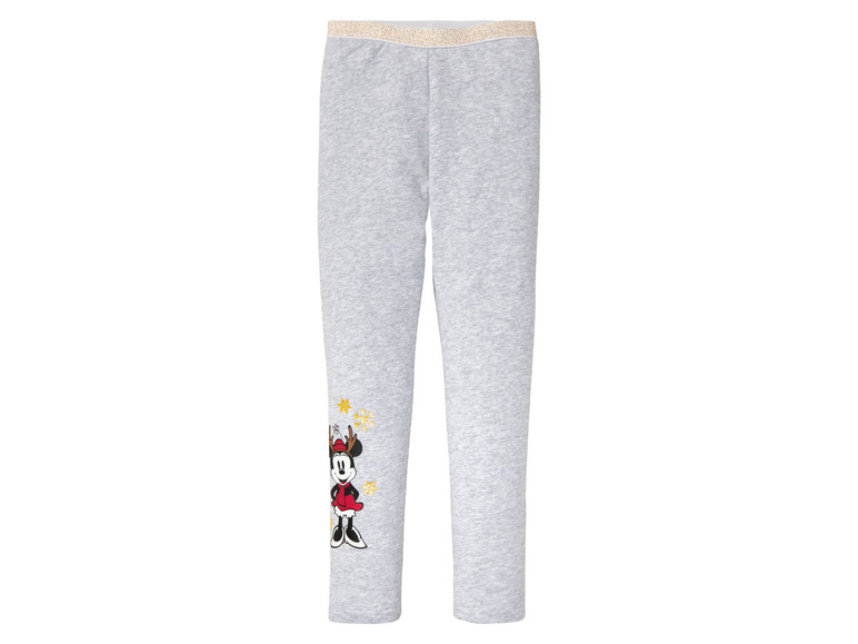Graue Leggings mit Minnie Mouse Print