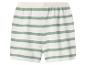 Weiß-grün gestreifte Strickshorts