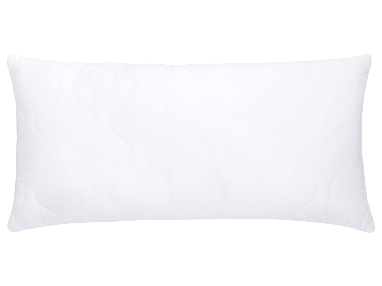 Weißes gestepptes Kissen.