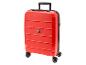 Roter Esmara Koffer mit vier Rollen und ausziehbarem Griff