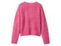 Flauschiger rosa Langarmpullover