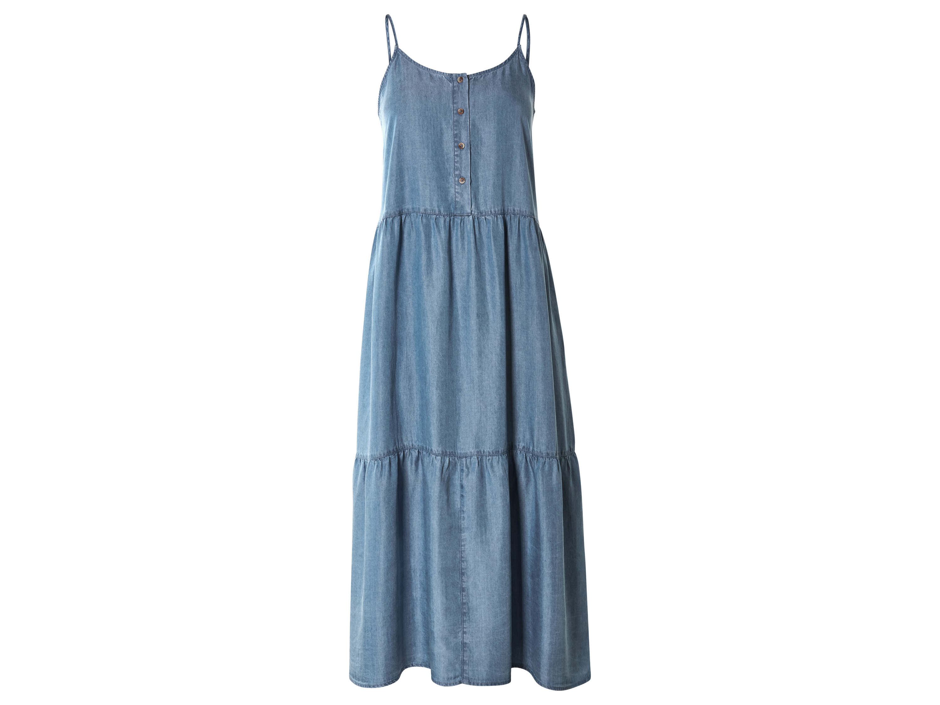 esmara® Damen Kleid Midi (Blau, 42) | 04335747029288