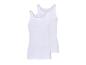 Zwei weiße Tanktops.