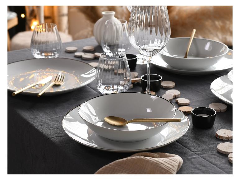 Tellerset »Luna Black Line«, 18-tlg.