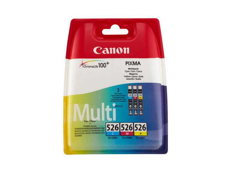 Gehe zu Vollbildansicht: Canon »CLI-526« Multipack Tintenpatronen Cyan/Magenta/Gelb - Bild 1