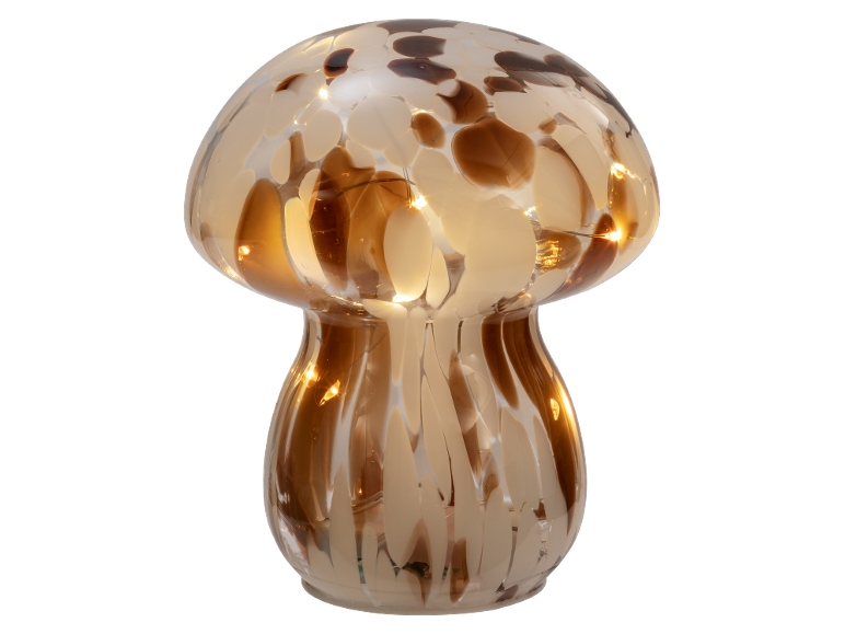 Dekorative Pilzlampe mit warmem Licht