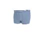 Blaue Herren-Boxershorts, schräg von vorne gesehen.