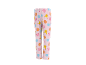 Rosa Kinder-Pyjamahose mit einem bunten Muster aus Zeichentrickfiguren.