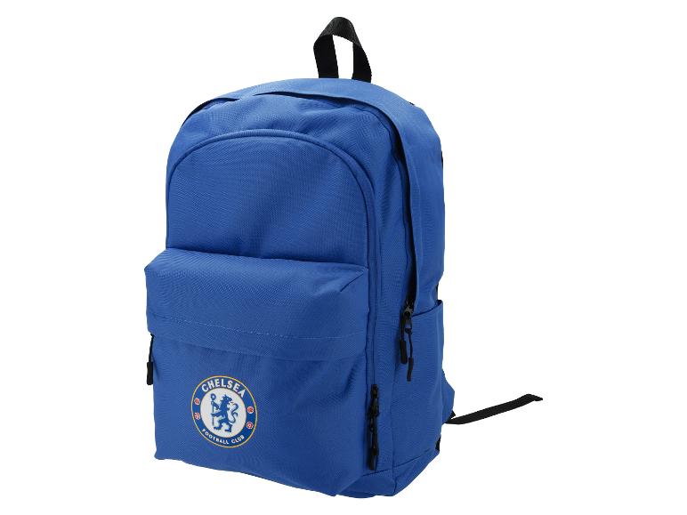 Blauer Rucksack mit Fußballclub-Logo