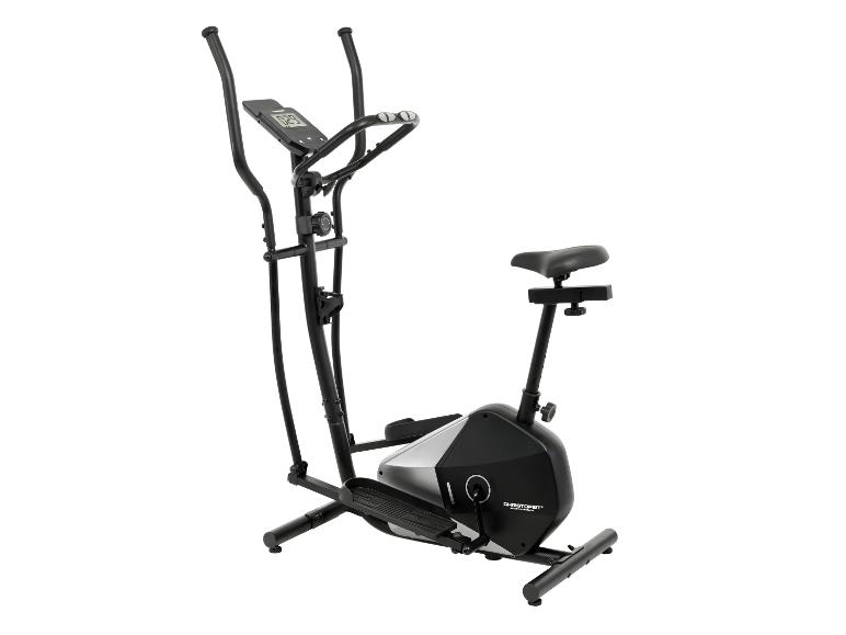 Schwarzer Christopeit Sport-Germany Crosstrainer mit Display und Sitz.