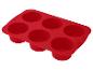 Rote Silikon-Muffinform mit 6 Mulden