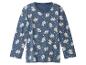 Blaues Kinder-Langarmshirt mit Einhorn- und Herzchen-Print