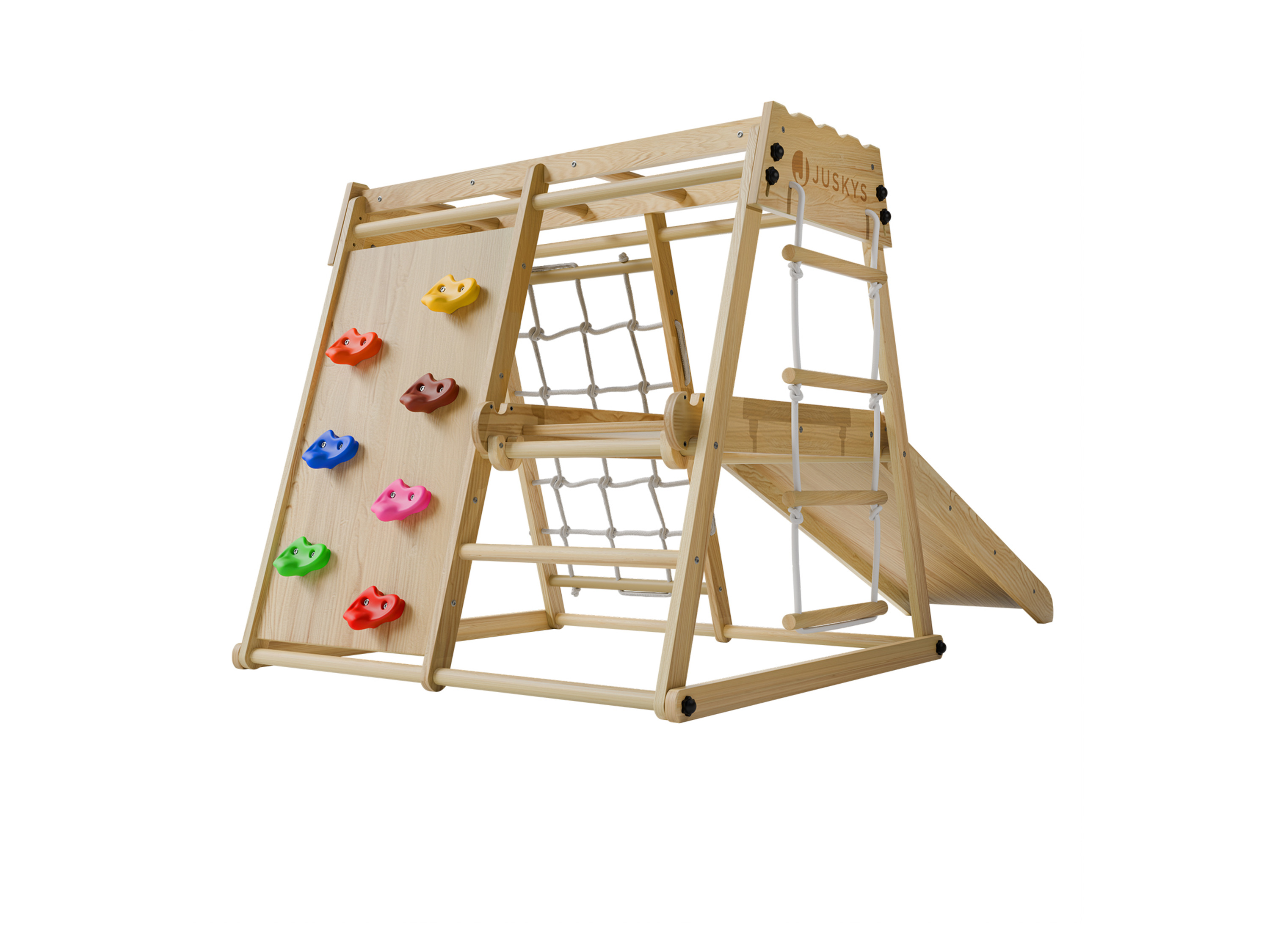 JUSKYS Klettergerüst für Kinder mit Rutsche (Mini)