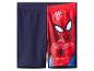 Dunkelblaue Kinder-Badeshorts mit rotem und blauem Spider-Man-Aufdruck.