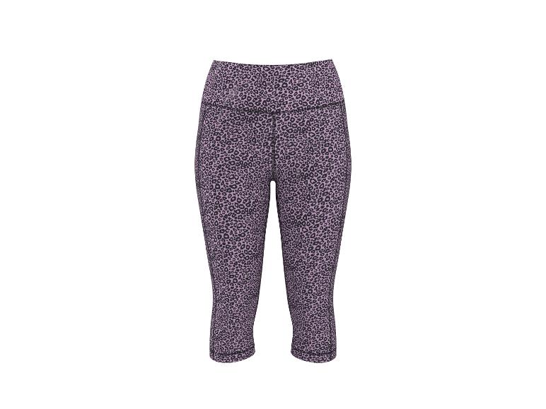 Lila Capri-Leggings mit Leopardenmuster