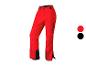 Rote Skihose mit schwarzen Details und Crivit-Logo.