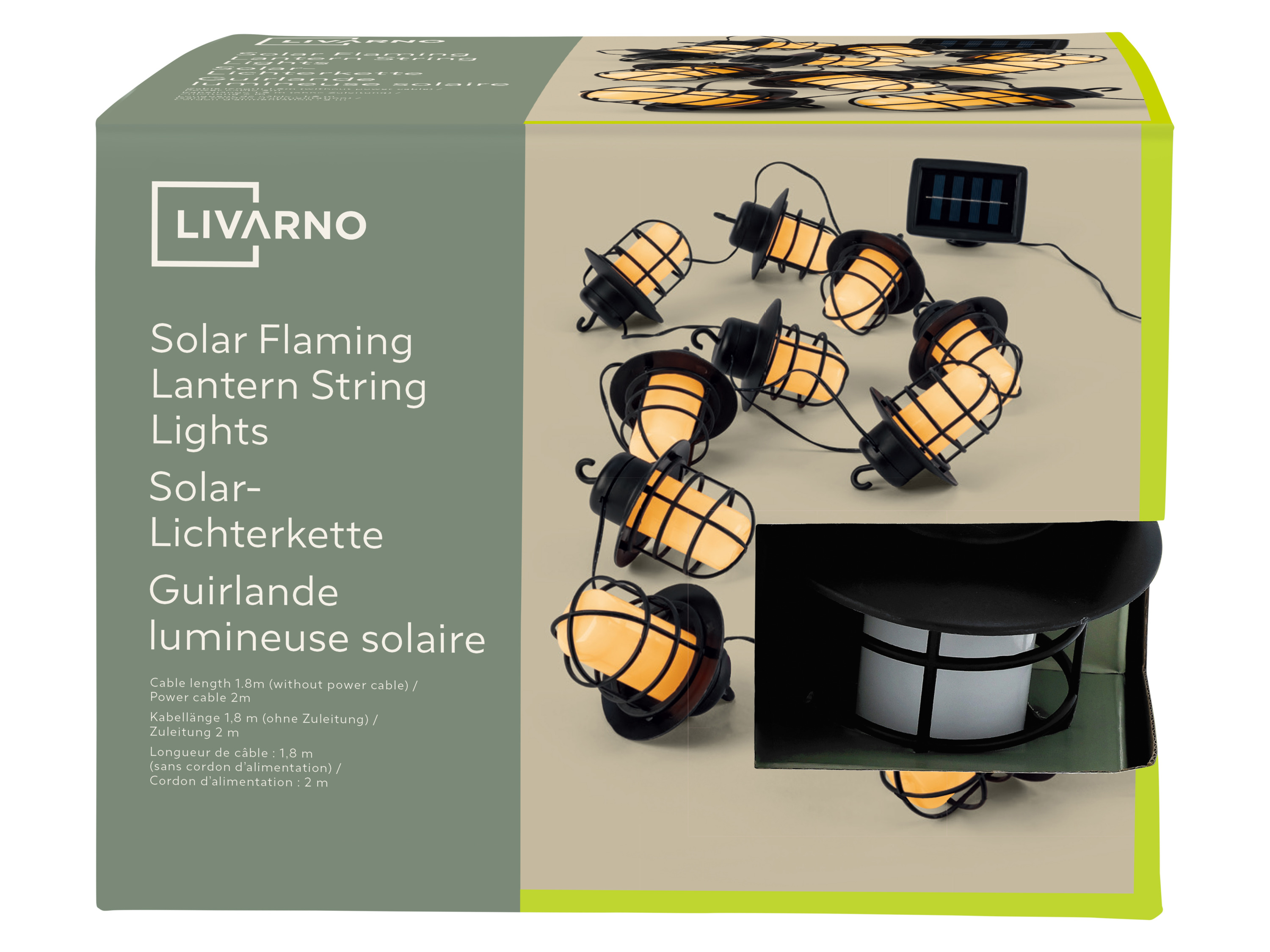 Thumbnail - LIVARNO® Lichterkette Flammeneffekt Ball, Mini Laterne Solar 100 LED (Mini-Laterne)