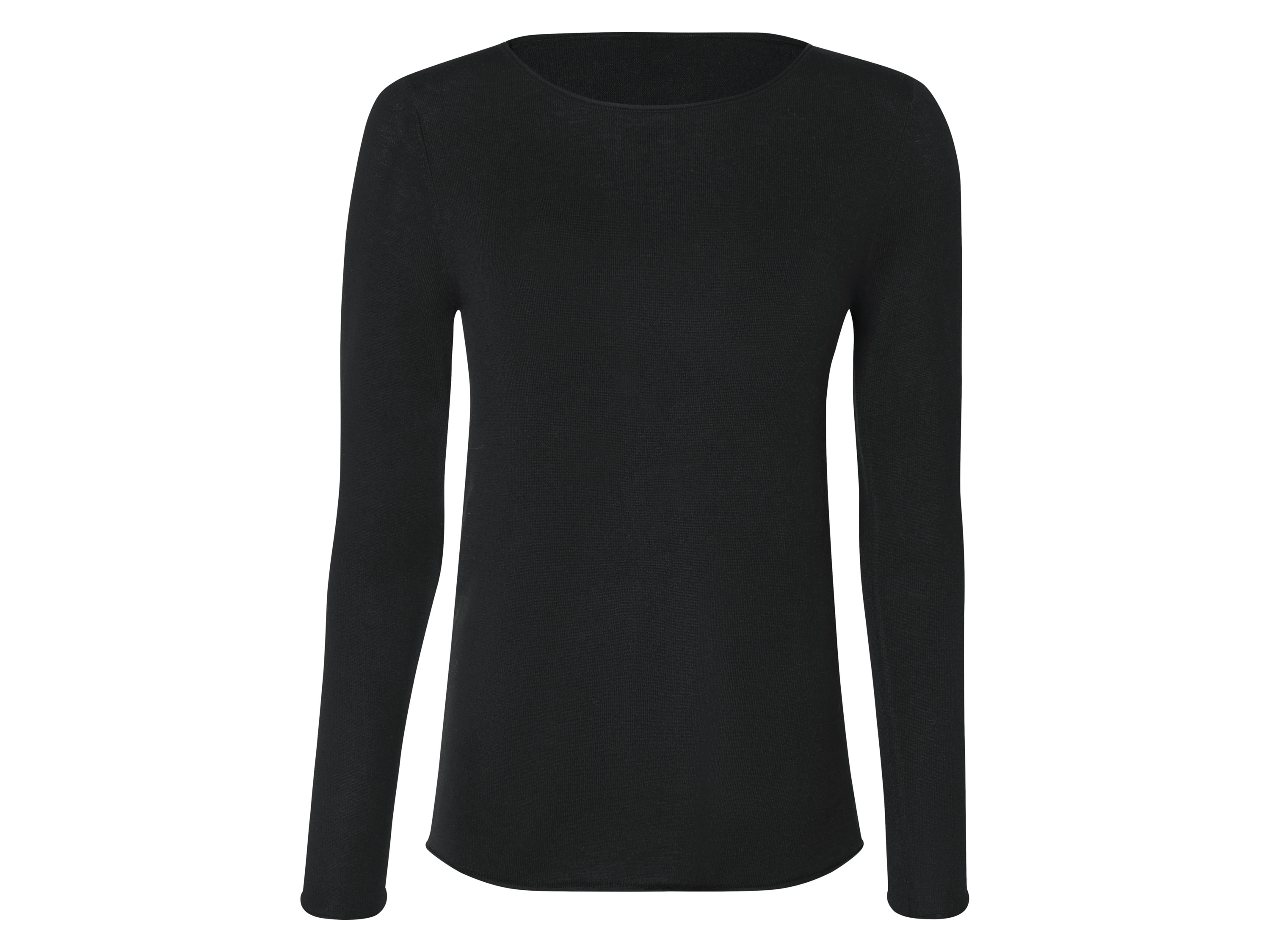 ESMARA® Damen Feinstrick-Pullover, körpernah geschnitten (Schwarz, L(44/46))
