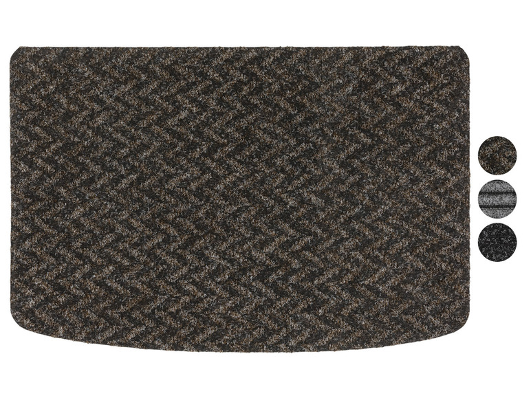 Eine braune Kofferraummatte mit Rautenmuster.