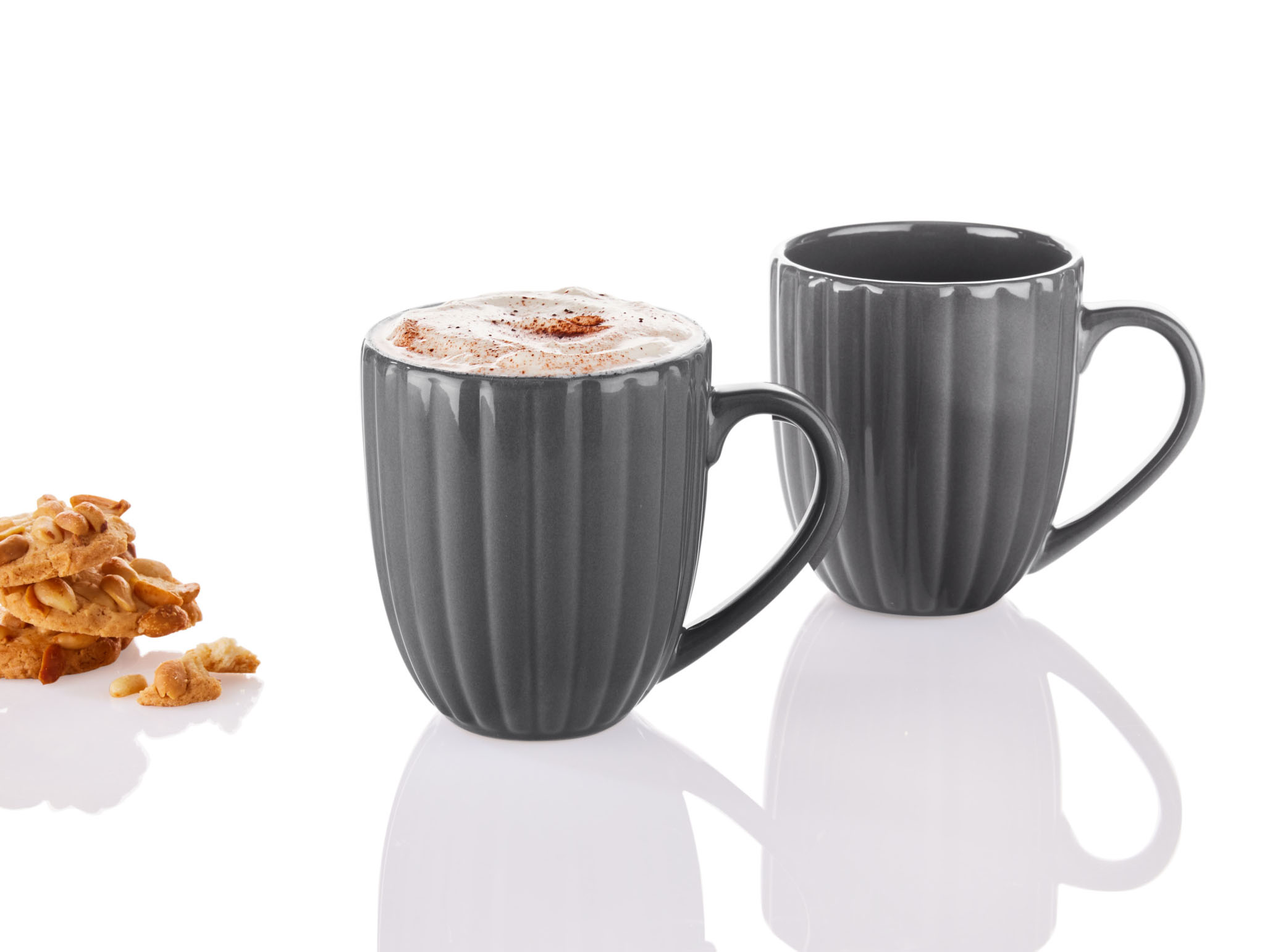 Thumbnail - LIVARNO home Steingut Geschirr (Tasse, Grau)