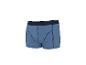 Blaue Boxershorts mit dunklen Nähten und schwarzem Gummibund