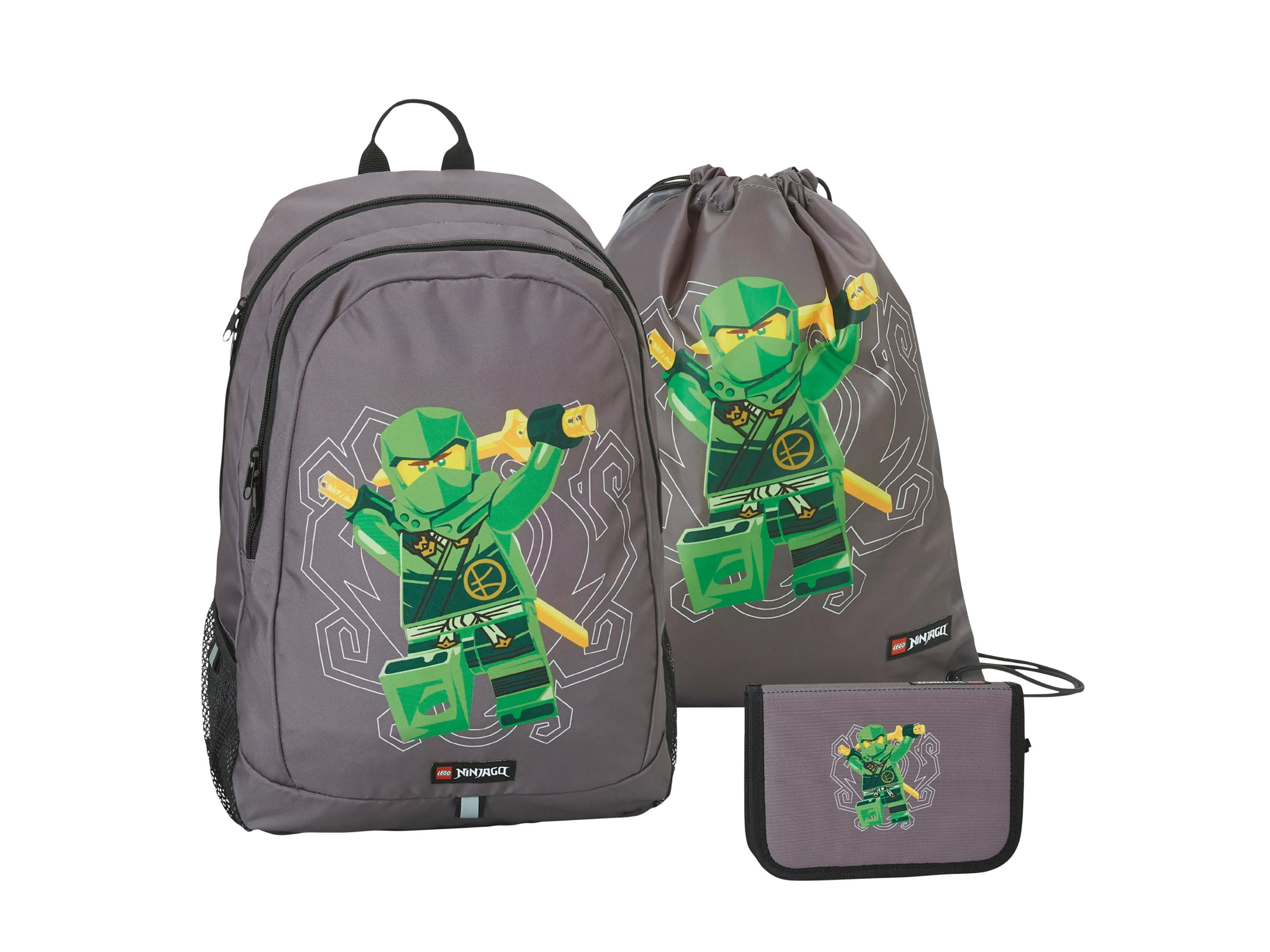 LEGO Schulranzen Set Light 3tlg. (Ninjago grün)""