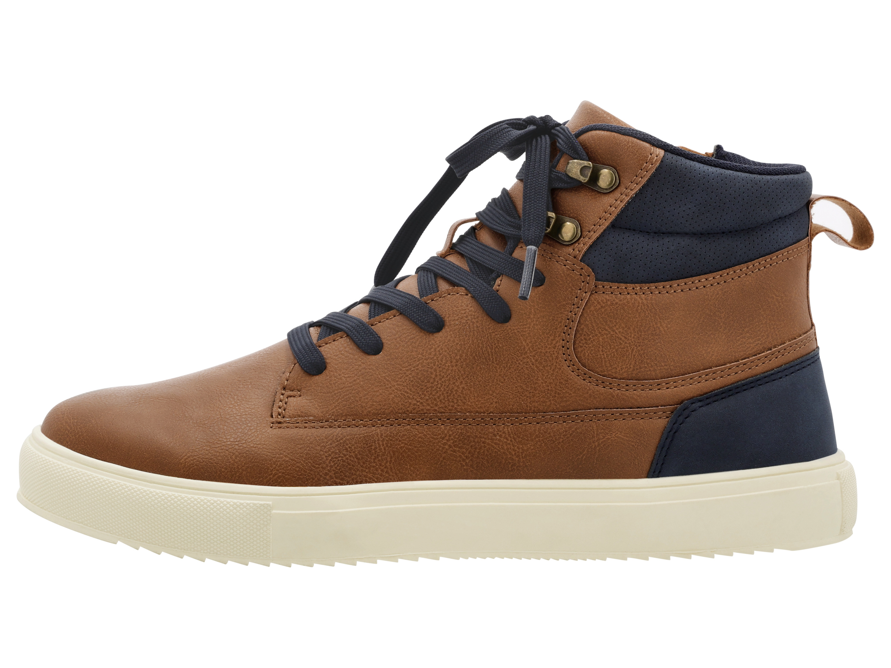ESMARA MEN Herren Freizeitschuh High Cut (braun/navy, 43) – Bild 2 von 3