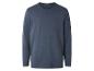 Dunkelblaues Langarm-T-Shirt für Herren mit Brusttasche.