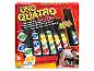Ein Brettspiel von Mattel namens Uno Quattro, bei dem Spieler farbige Zahlen platzieren, um vier in einer Reihe zu bekommen.