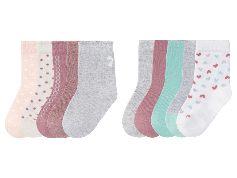 Gehe zu Vollbildansicht: lupilu® Kleinkinder Mädchen Socken, 5 Paar, mit Bio-Baumwolle - Bild 1