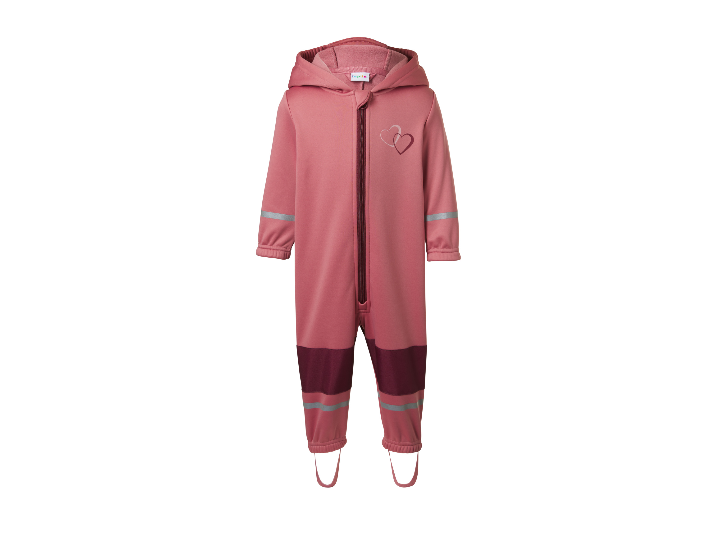 LUPILU® Baby Kleinkinder Matsch- und Buddel-Overall Softshell, gefüttert (Rosé, 86/92)