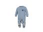 Blauer Baby-Pyjama-Set mit Mickey-Mouse-Motiv und Punkten.