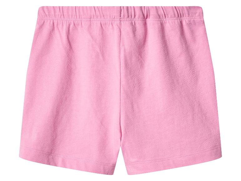 Rosa Kinder-Shorts mit elastischem Bund.