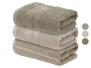 LIVARNO® Frottier-Handtücher, 2 Stück, 50 x 100 cm