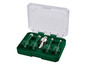 Set mit 5 Diamantbohrern in einer grünen Aufbewahrungsbox