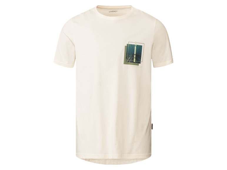 Gehe zu Vollbildansicht: LIVERGY Herren T-Shirt, aus reiner Baumwolle, mit Print - Bild 6