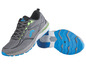 Graue Laufschuhe von Crivit mit blauen Details.