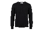 Schwarzer Langarmpullover mit Rundhalsausschnitt
