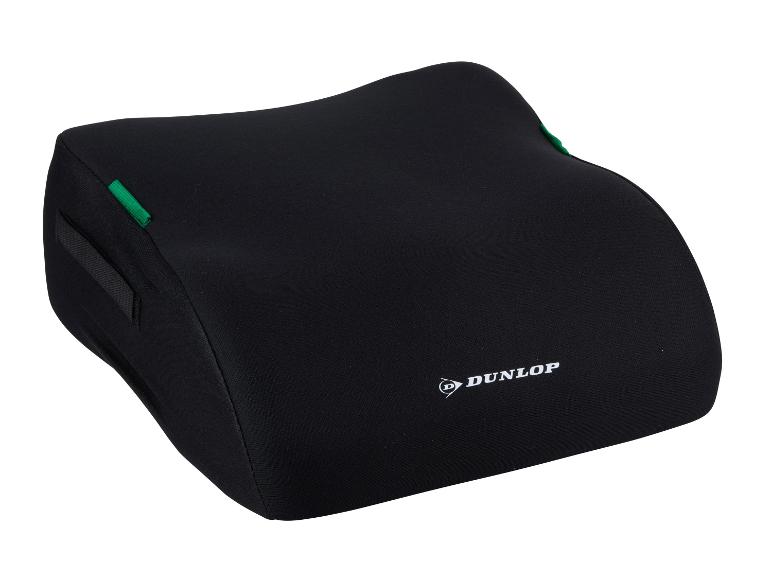 Schwarzes ergonomisches Lendenkissen mit grünen Details und Griff