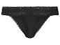 Schwarzer Spitzen-Damen-Tanga.
