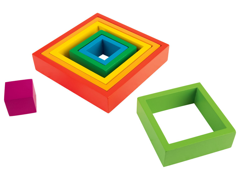Gehe zu Vollbildansicht: Playtive Holz Regenbogen-Sets, nach Montessori-Art - Bild 11